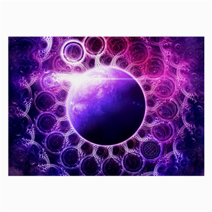 Beautiful Violet NASA Deep Dream Fractal Mandala Large Glasses Cloth (2-Side)