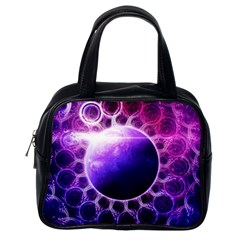 Beautiful Violet Nasa Deep Dream Fractal Mandala Classic Handbags (one Side) by jayaprime