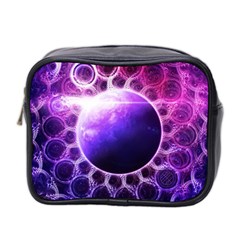 Beautiful Violet Nasa Deep Dream Fractal Mandala Mini Toiletries Bag 2-side by jayaprime