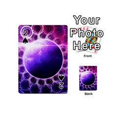 Beautiful Violet Nasa Deep Dream Fractal Mandala Playing Cards 54 (mini)  by jayaprime