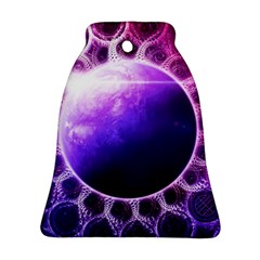 Beautiful Violet Nasa Deep Dream Fractal Mandala Bell Ornament (two Sides) by jayaprime