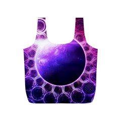 Beautiful Violet Nasa Deep Dream Fractal Mandala Full Print Recycle Bags (s)  by jayaprime