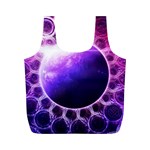 Beautiful Violet NASA Deep Dream Fractal Mandala Full Print Recycle Bags (M)  Front