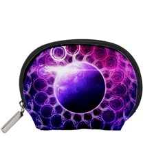 Beautiful Violet Nasa Deep Dream Fractal Mandala Accessory Pouches (small)  by jayaprime