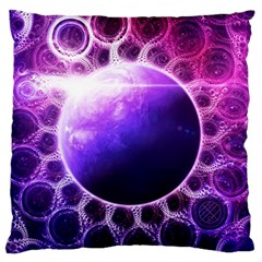 Beautiful Violet Nasa Deep Dream Fractal Mandala Standard Flano Cushion Case (one Side) by jayaprime