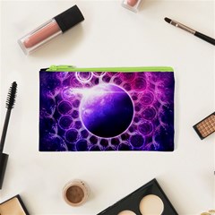 Beautiful Violet Nasa Deep Dream Fractal Mandala Cosmetic Bag (xs) by jayaprime