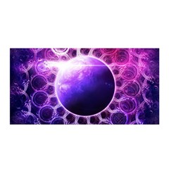 Beautiful Violet Nasa Deep Dream Fractal Mandala Satin Wrap by jayaprime