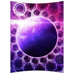 Beautiful Violet Nasa Deep Dream Fractal Mandala Back Support Cushion by jayaprime