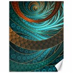 Beautiful Leather & Blue Turquoise Fractal Jewelry Canvas 18  x 24   17.8 x23.08  Canvas - 1