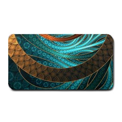 Beautiful Leather & Blue Turquoise Fractal Jewelry Medium Bar Mats by jayaprime