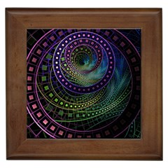 Oz The Great With Technicolor Fractal Rainbow Framed Tiles by jayaprime