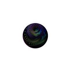 Oz The Great With Technicolor Fractal Rainbow 1  Mini Buttons by jayaprime