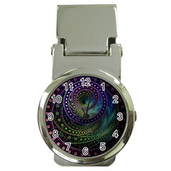 Oz The Great With Technicolor Fractal Rainbow Money Clip Watches by jayaprime