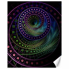 Oz The Great With Technicolor Fractal Rainbow Canvas 11  X 14   by jayaprime