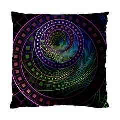 Oz The Great With Technicolor Fractal Rainbow Standard Cushion Case (two Sides) by jayaprime