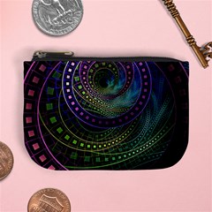 Oz The Great With Technicolor Fractal Rainbow Mini Coin Purses by jayaprime