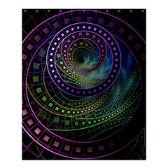 Oz The Great With Technicolor Fractal Rainbow Shower Curtain 60  X 72  (medium)  by jayaprime