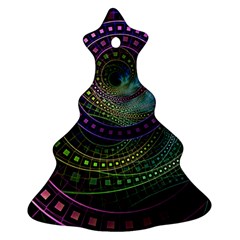 Oz The Great With Technicolor Fractal Rainbow Christmas Tree Ornament (two Sides) by jayaprime