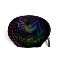 Oz The Great With Technicolor Fractal Rainbow Accessory Pouches (small)  by jayaprime