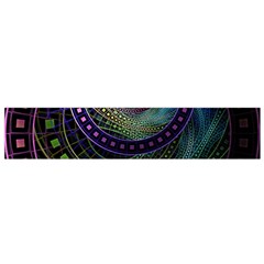 Oz The Great With Technicolor Fractal Rainbow Small Flano Scarf by jayaprime