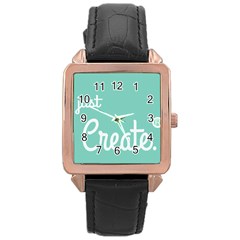 Bloem Logomakr 9f5bze Rose Gold Leather Watch  by createinc