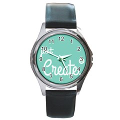 Bloem Logomakr 9f5bze Round Metal Watch by createinc