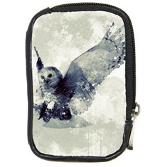 Cute Owl In Watercolor Compact Camera Cases by FantasyWorld7