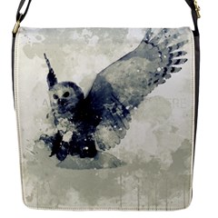 Cute Owl In Watercolor Flap Messenger Bag (s) by FantasyWorld7