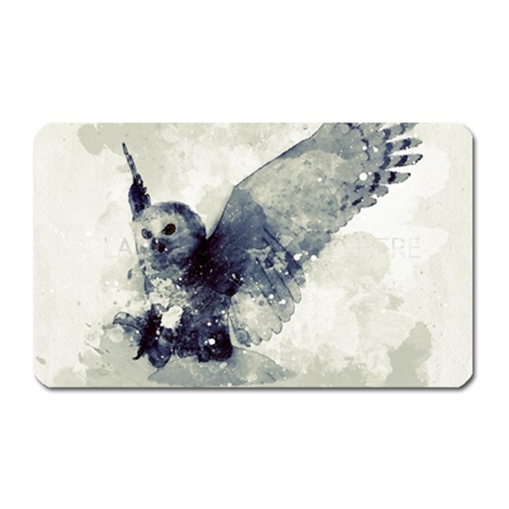 Cute Owl In Watercolor Magnet (Rectangular)