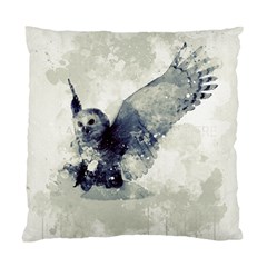 Cute Owl In Watercolor Standard Cushion Case (two Sides) by FantasyWorld7