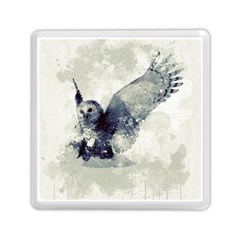 Cute Owl In Watercolor Memory Card Reader (square)  by FantasyWorld7