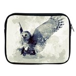 Cute Owl In Watercolor Apple iPad 2/3/4 Zipper Cases Front