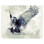 Cute Owl In Watercolor Double Sided Flano Blanket (Medium)  60 x50  Blanket Front