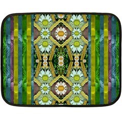 Bread Sticks And Fantasy Flowers In A Rainbow Double Sided Fleece Blanket (mini)  by pepitasart