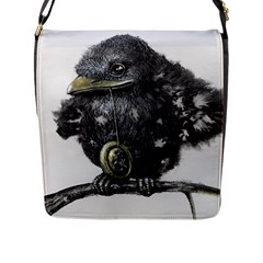 Cute Bird  Flap Messenger Bag (l)  by Koolcat