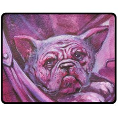 Cute Dog  Fleece Blanket (medium) by Koolcat