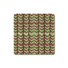 Zig Zag Multicolored Ethnic Pattern Square Magnet by dflcprintsclothing