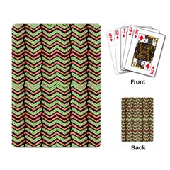 Zig Zag Multicolored Ethnic Pattern Playing Card