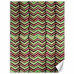 Zig Zag Multicolored Ethnic Pattern Canvas 36  X 48   by dflcprintsclothing