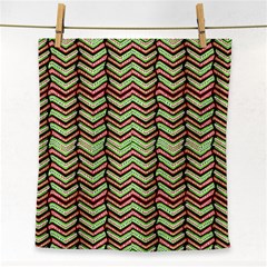 Zig Zag Multicolored Ethnic Pattern Face Towel by dflcprintsclothing