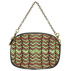 Zig Zag Multicolored Ethnic Pattern Chain Purses (one Side)  by dflcprintsclothing