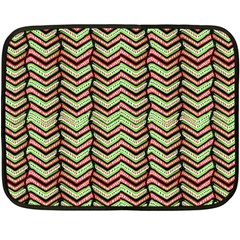 Zig Zag Multicolored Ethnic Pattern Fleece Blanket (mini) by dflcprintsclothing