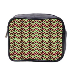 Zig Zag Multicolored Ethnic Pattern Mini Toiletries Bag 2-side