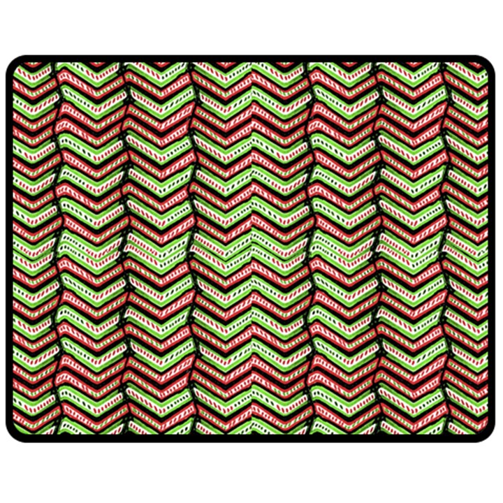 Zig Zag Multicolored Ethnic Pattern Fleece Blanket (Medium) 