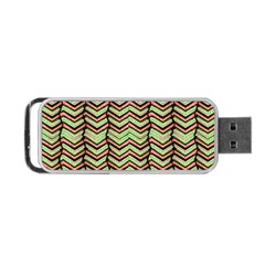 Zig Zag Multicolored Ethnic Pattern Portable Usb Flash (one Side) by dflcprintsclothing