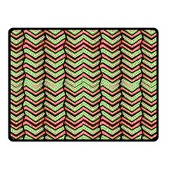 Zig Zag Multicolored Ethnic Pattern Double Sided Fleece Blanket (small)  by dflcprintsclothing