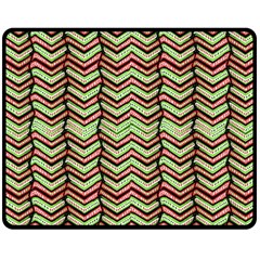 Zig Zag Multicolored Ethnic Pattern Double Sided Fleece Blanket (medium)  by dflcprintsclothing