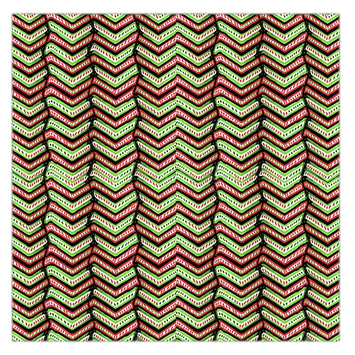 Zig Zag Multicolored Ethnic Pattern Large Satin Scarf (Square)