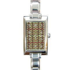 Zig Zag Multicolored Ethnic Pattern Rectangle Italian Charm Watch by dflcprintsclothing