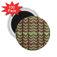 Zig Zag Multicolored Ethnic Pattern 2 25  Magnets (100 Pack)  by dflcprintsclothing